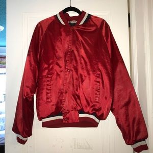Vintage Red Bomber Jacket